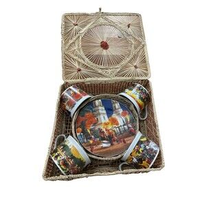 Corona Colombia Silvia Tcherassi Barranquilla Carnival Espresso Set 8pc + Basket